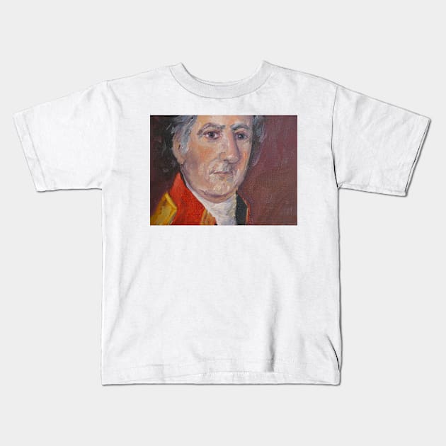 Study of William Edward West's portrait of Stephen Minor, Spanish Governor of Natchez in 1792 Kids T-Shirt by Susan1964